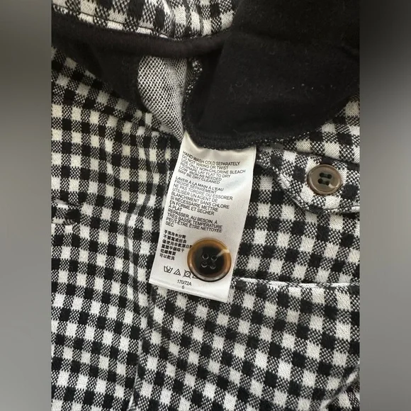 Anthropologie Black and White Checkered Cropped Pants - Picture 10 of 11